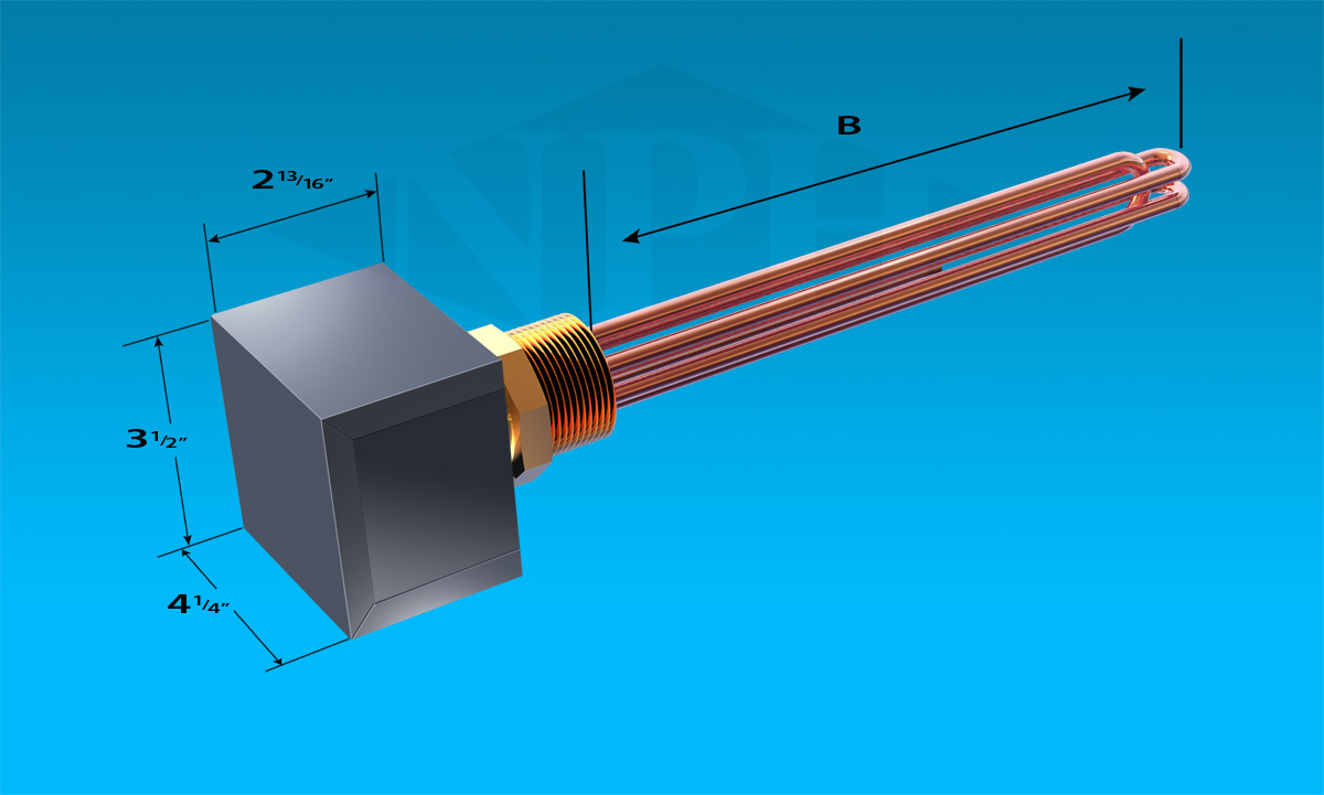 NEMA 1 - 2 NPT-General Purpose Enclosure-3 Elements-No Thermostat